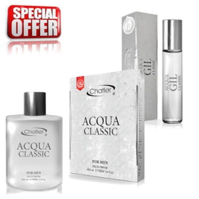 Chatler Acqua Classic Men - zestaw promocyjny, woda perfumowana 100 ml + woda perfumowana 30 ml